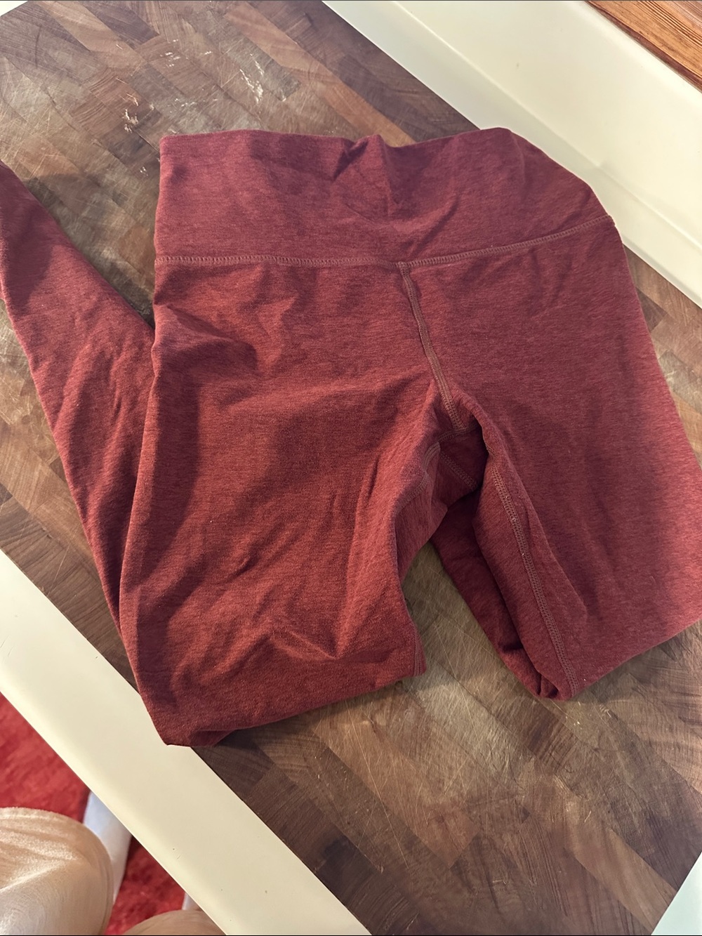 Vuori Women's Leggings in Burgundy Red Heather - Dicontinued!